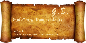Gyöngy Domicián névjegykártya